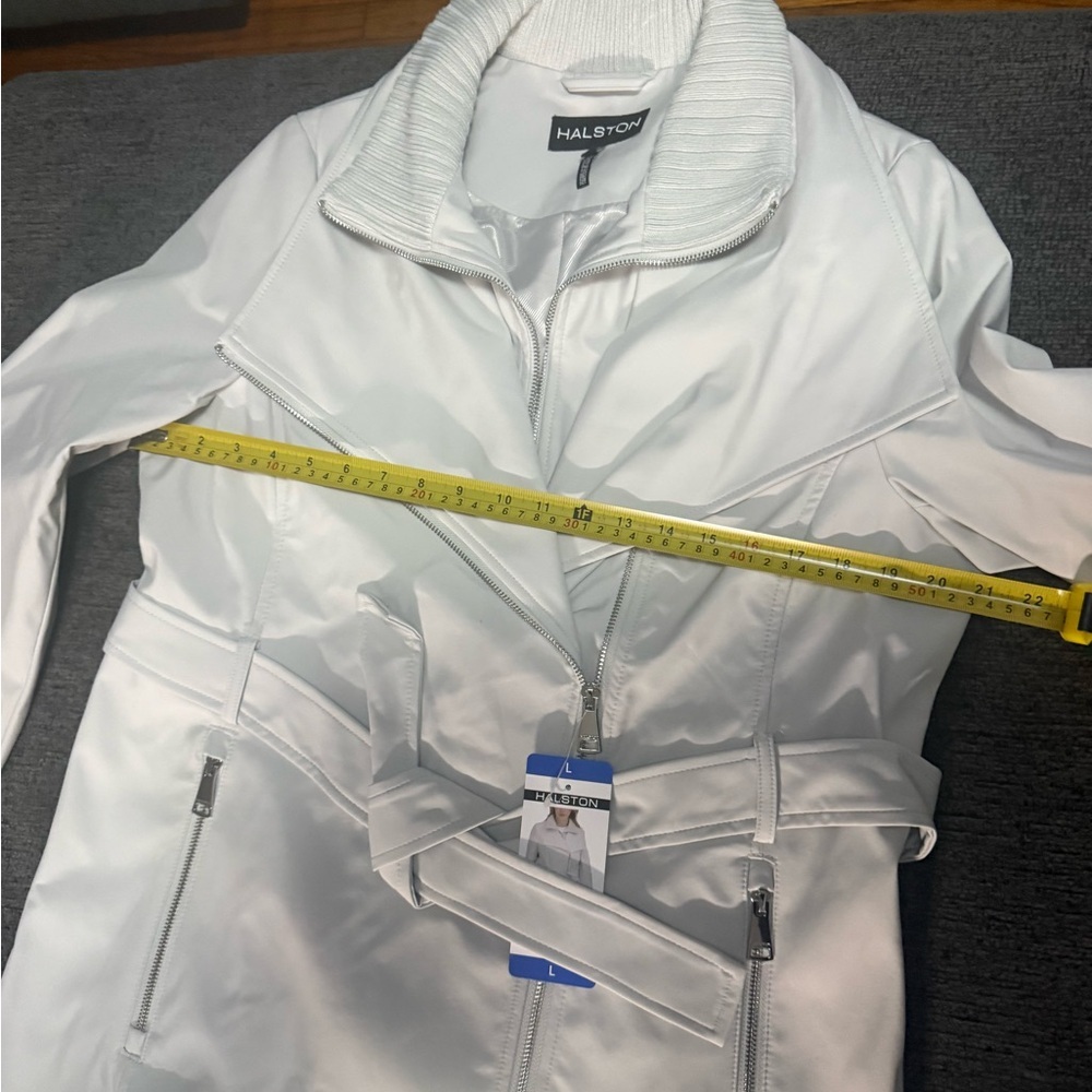 NEW Halston Women’s Water-Resistant Gray Belted Trench Coat – Sizes M & L - Picture 11 of 16